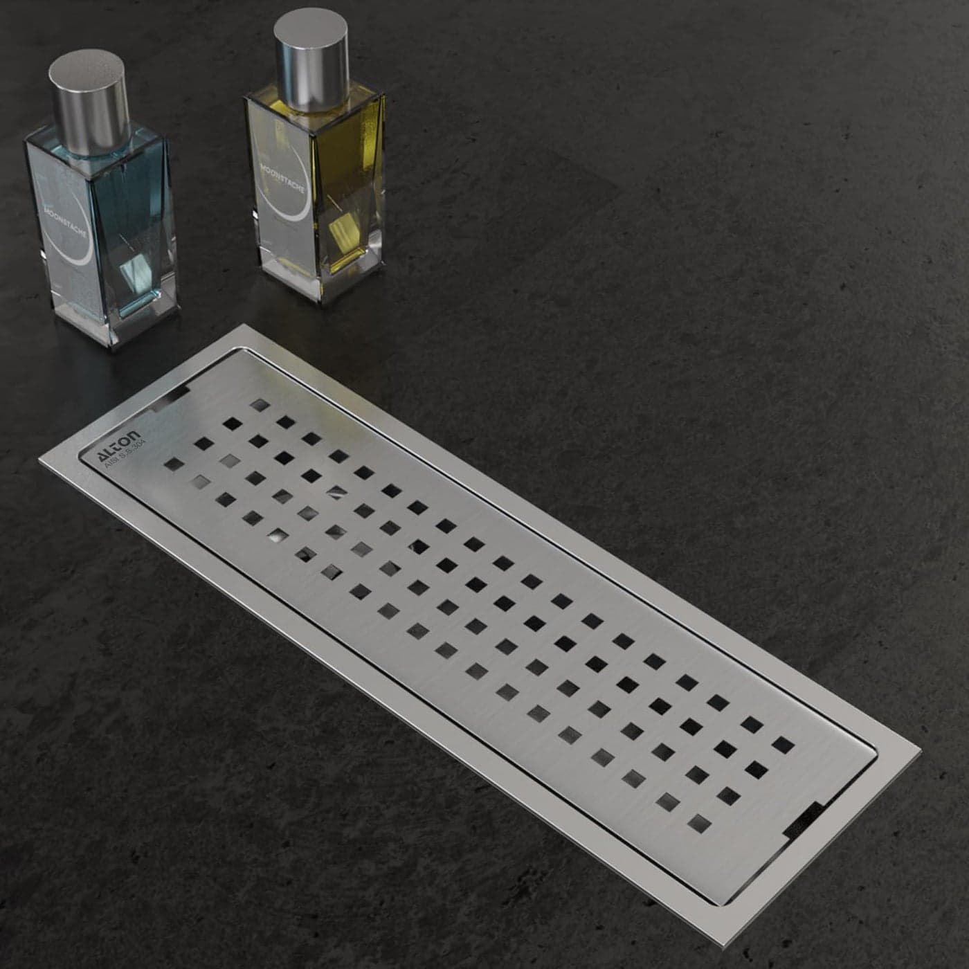 ALTON ALD1013, SS-304 Grade, 12-INCH, Bathroom Shower Channel Floor Drain with Cockroach Trap, Matte