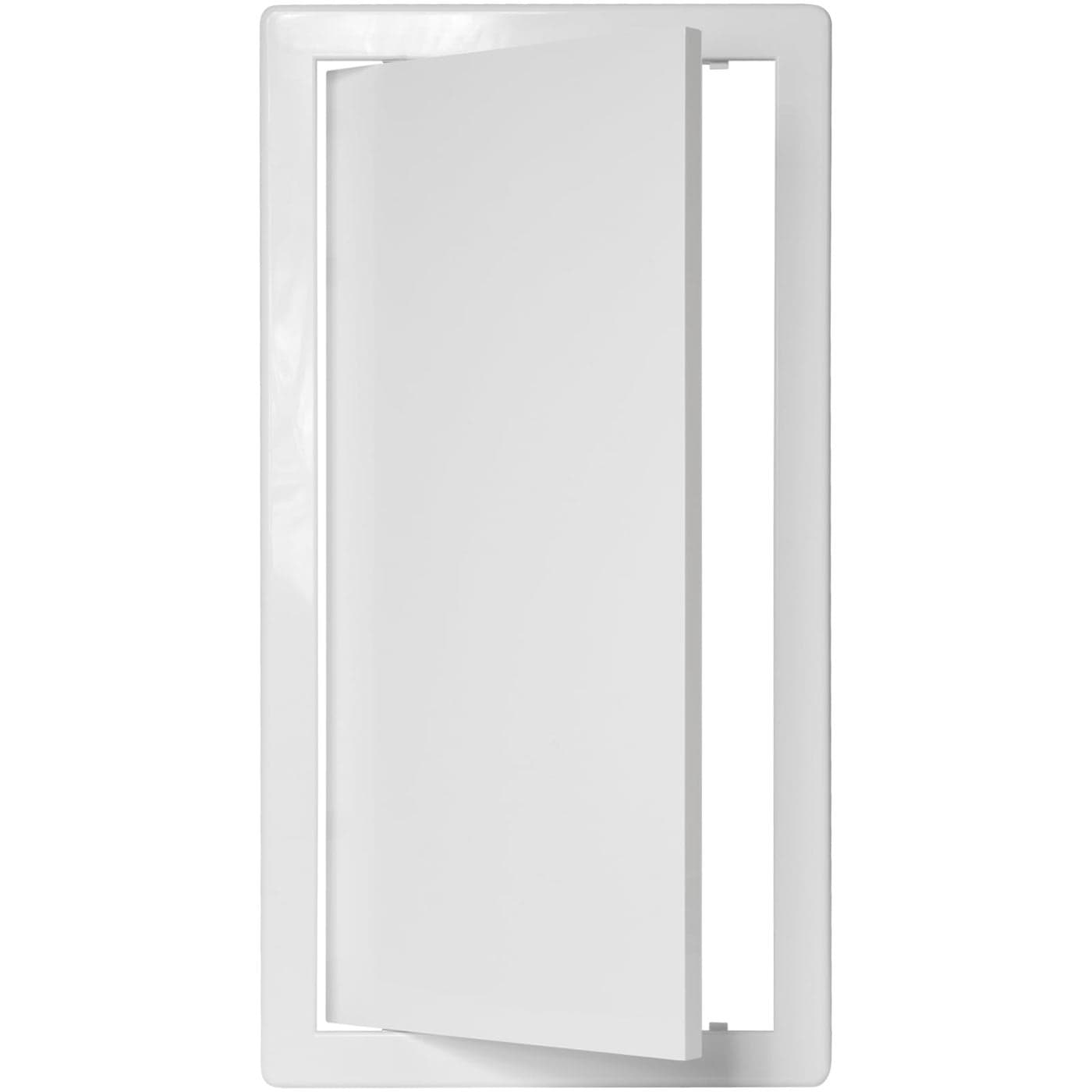 Vent Systems White ABS Plastic Access Panel 8 x 16 Inch CutOut Access Panel with Door for Drywall Wall Ceiling Electrical and Plumbing Service Inspection Door for Indoor Use