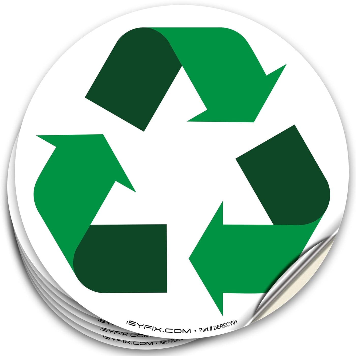 iSYFIX Recycle Sticker for Trash Can 6 Pack 5 inch Premium SelfAdhesive Vinyl Laminated for Weatherproof UV Resistant Perfect Label Stickers for containers Ideal Sign for Home Office Kitchen