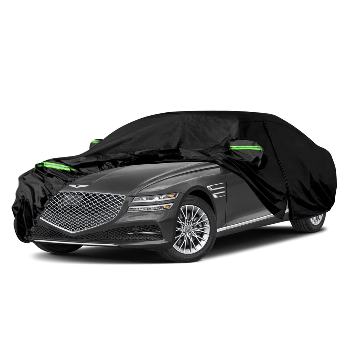 Waterproof Car Cover Replace for 20162025 Hyundai Genesis G80 6 Layers All Weather Car Covers with Door Zipper Windproof Bands for Snow Rain Dust Hail Protection G80