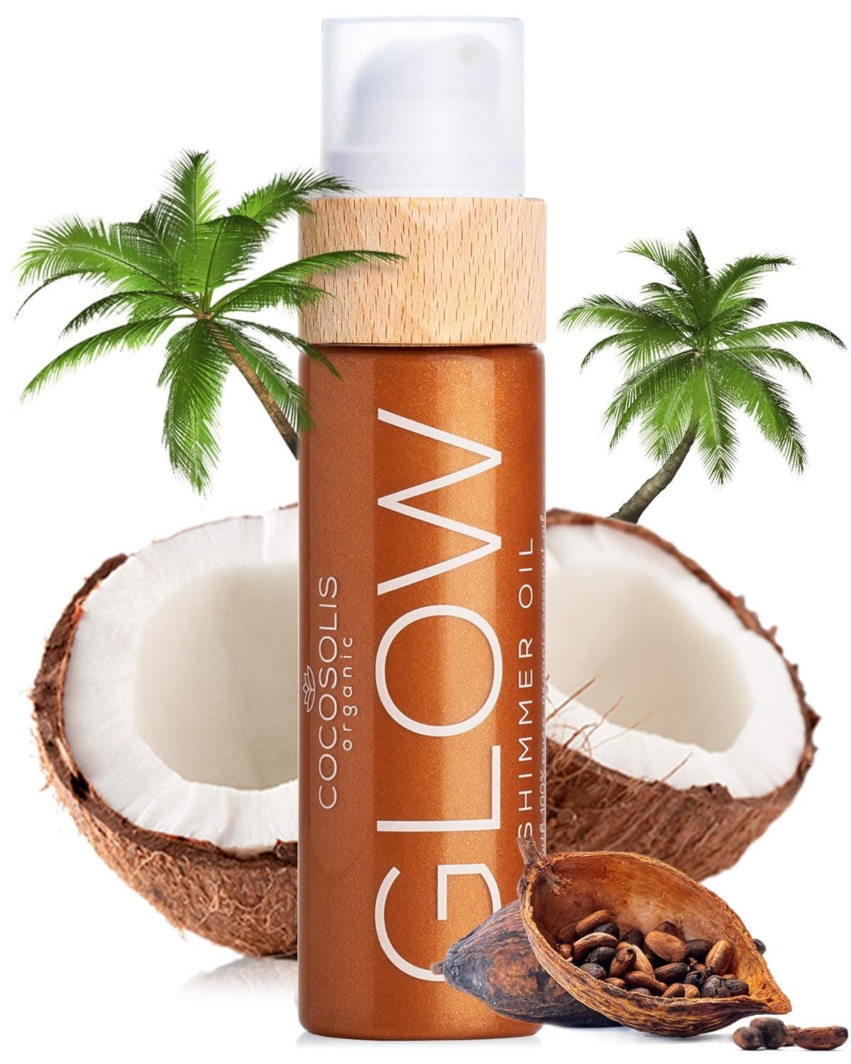 COCOSOLIS GLOW Shimmer Oil Illuminizing Natural Dry Oil With Shiny Particles Leaves The Skin Glowing Enhances a Golden Tan Gives a Luxurious Feel to Your Skin 110ml