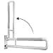 WochiTV Flip up Grab Bar 301 Inch Handicap Grab Bars Wall Mounted Toilet Handrail Anti Slip Bathroom Safety Bar for Senior Elderly Pregnant Aid