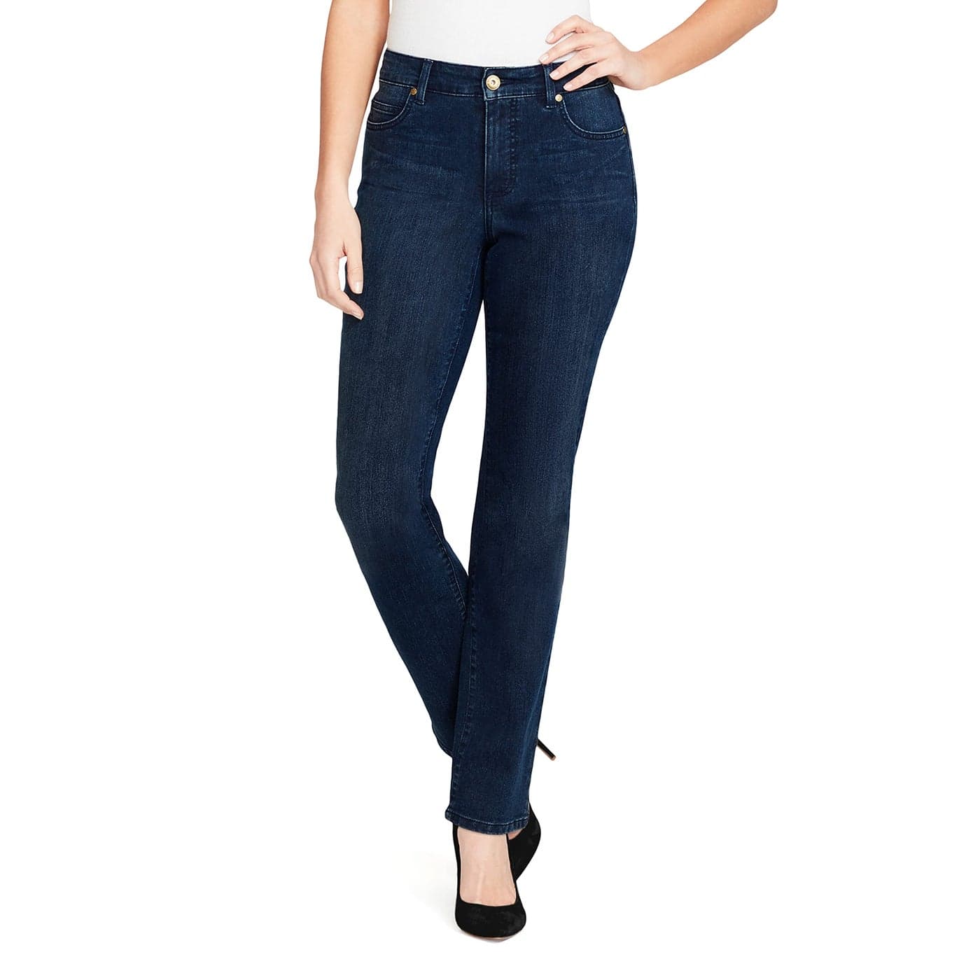 Bandolino Womens Mandie Signature Fit 5 High Rise Jean Regular Nightfall 10