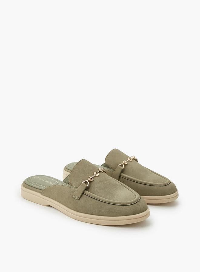 Women Metallic Detail Mules