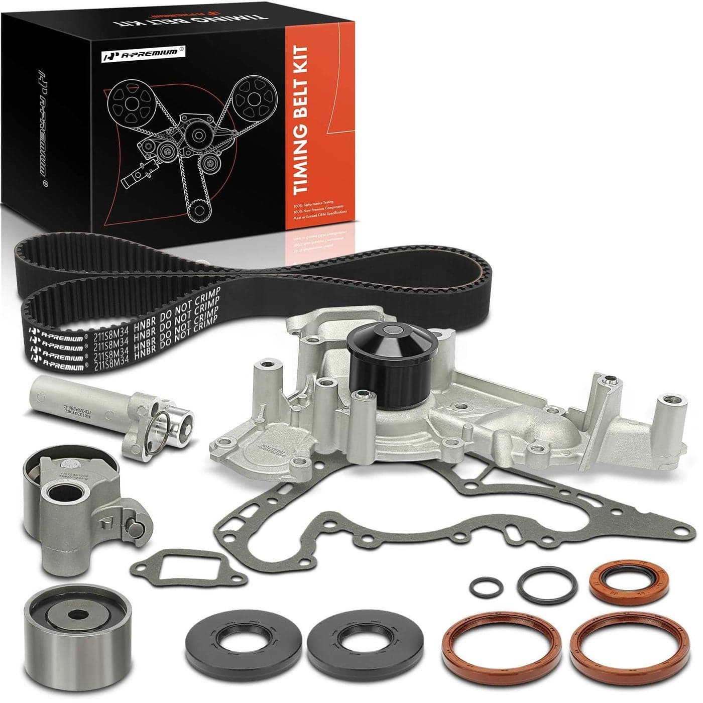 APremium Engine Timing Belt Kit with Water Pump Compatible with Toyota Lexus Vehicles V8 40L 43L 47L DOHC Tundra Sequoia 4Runner Land Cruiser GX470 LS430 LX470 LS40019982009