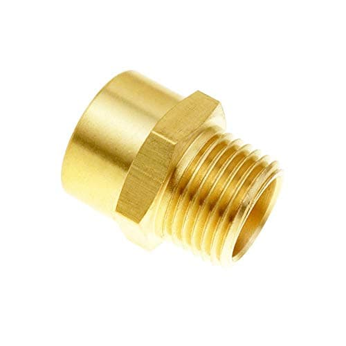 Joywayus 1/2" NPT Thread Female × 1/2" G Thread Male Brass Pipe Fitting Adapter