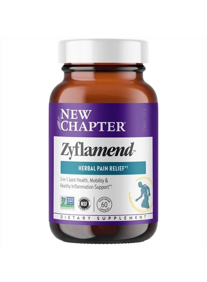 Zyflamend™ Multi-Herbal Pain Reliever+ Joint Supplement, 10-in-1 Superfood Blend with Ginger & Turmeric for Healthy Inflammation Response & Herbal Pain Relief+, 60 Count