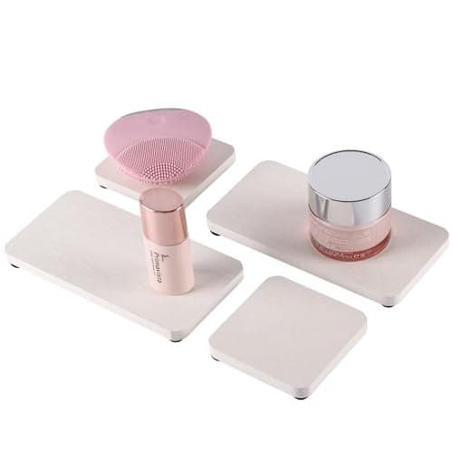 NiuYichee Water Absorbent Stone Trays Bathroom Soap Dish Instant Dry Sink Organizers Used for Hand Soap Plants Toiletries in The Modern Home2Pcs Large63 x 3152Pcs Small315 x 315