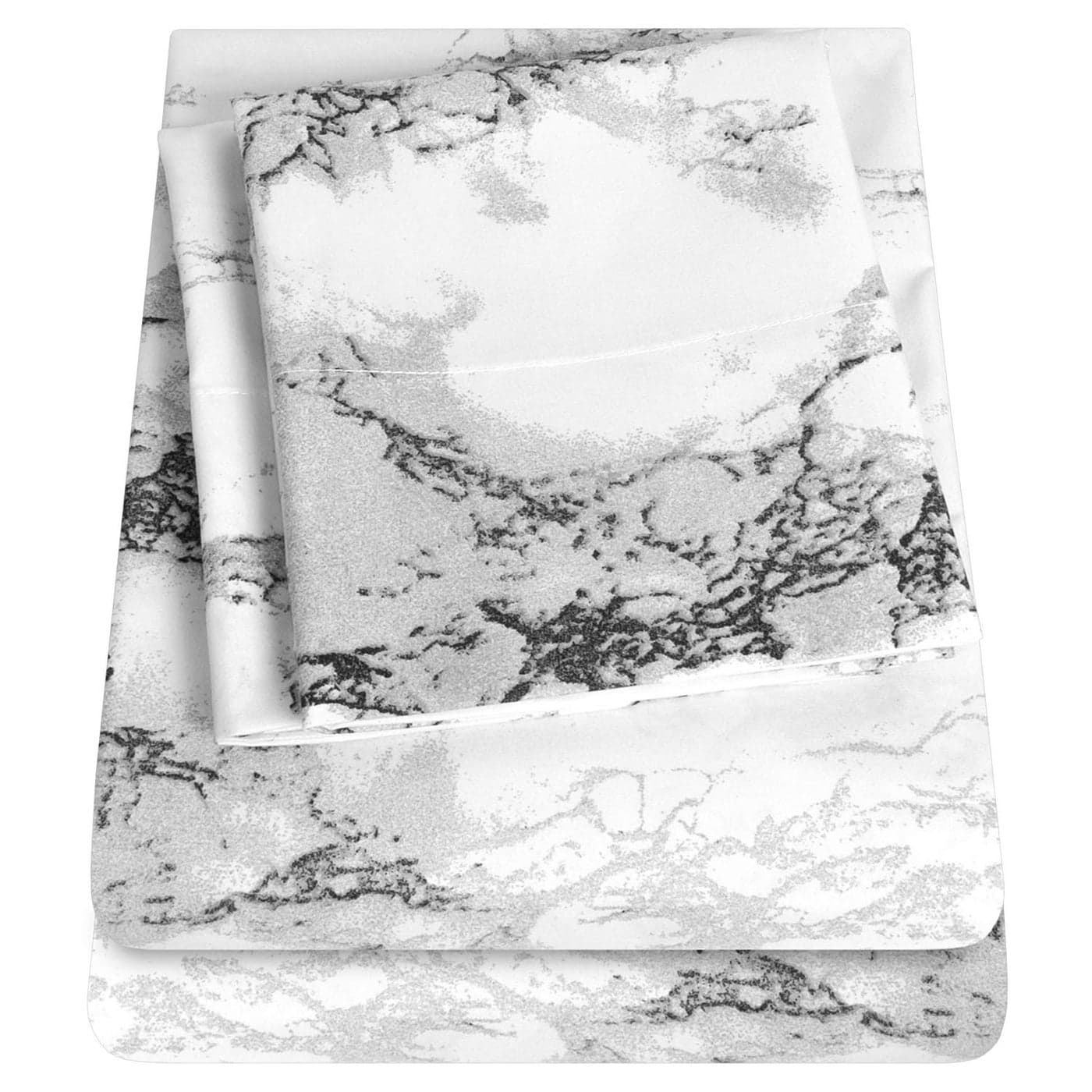 1500 Supreme Collection Extra Soft Marble Print 4Piece Sheet Set Luxury Bed Sheets Set with Deep Pocket Wrinkle Free Bedding Full Size