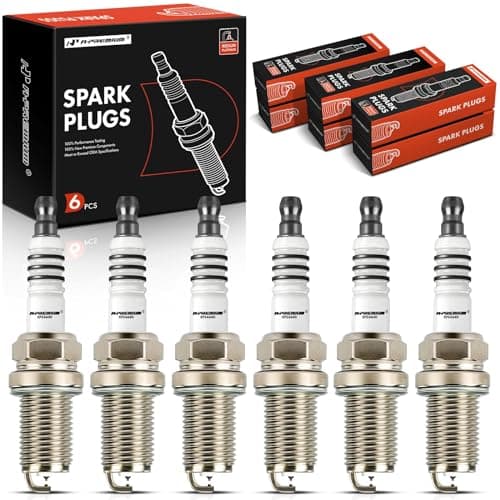 A-Premium Iridium Platinum Spark Plugs Compatible with Acura, Chrysler, Dodge, Nissan Vehicles - TL, Sebring, Avenger, Taurus, Santa Fe, Frontier, Quest & More, Pack of 6