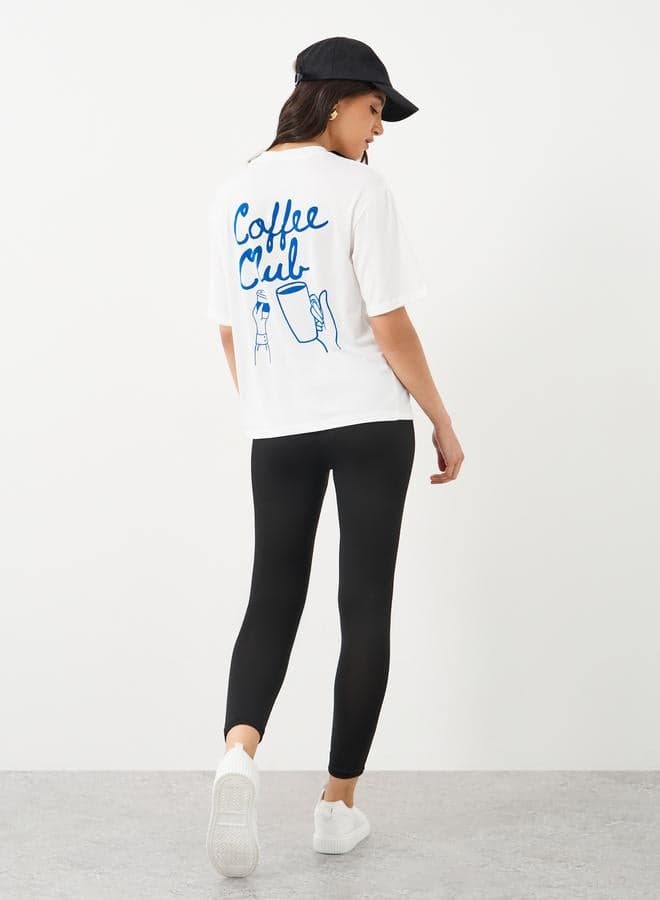 Back Graphic Print T-Shirt and Leggings Co-Ords