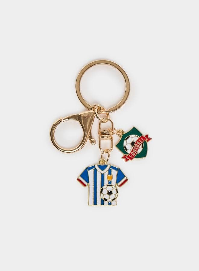 Football Keychain with Hook