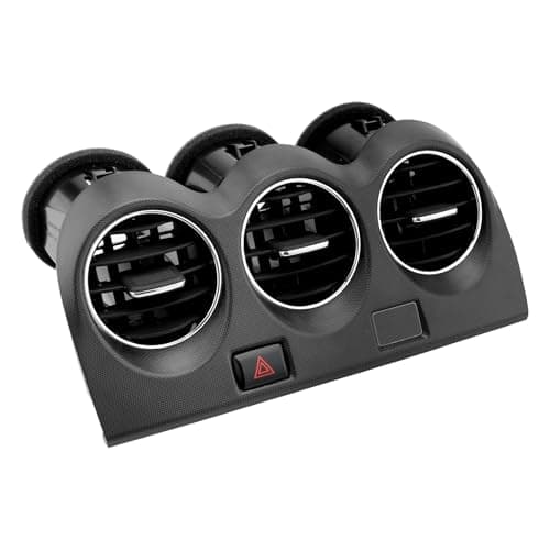 Center Dash A/C Air Vent, Compatible with 2007-2012 Altima, Console AC Outlet Insert Grille Panel Hazard Emergency Switch Button, Replaces# E771-5111E100