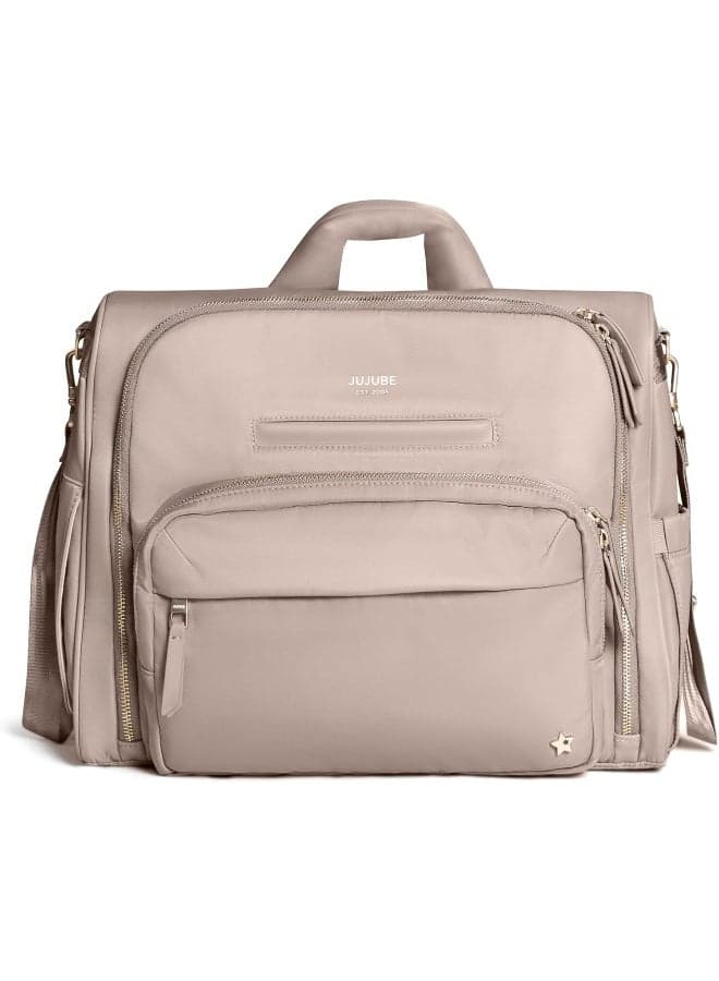 JuJuBe Satchel - Convertible Baby Diaper Bag Backpack - Baby Boy or Baby Girl - Large Diaper Bag with Changing Station