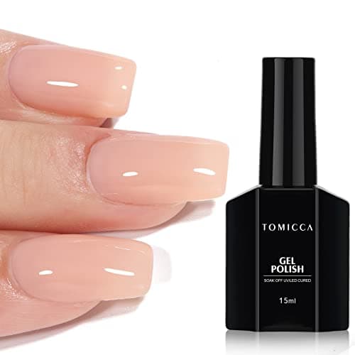 TOMICCA Nude Gel Nail Polish15ml Light Nude Gel PolishSoak Off Uv Led Cure NeededColor Long Lasting Translucent Nail Art Manicure French Salon Diy Design Gifts For Woman