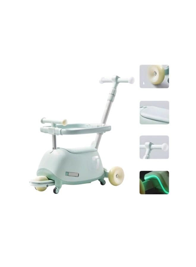 Babycare - 3-In-1 Kids Ride-On Scooter - Green