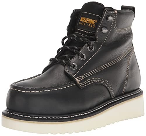 Wolverine Men's Moc Steel Toe Construction Boot, Black, 9