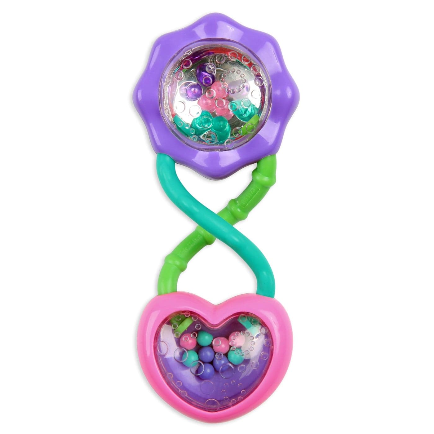 Bright Starts Rattle and Shake Barbell Toy - Pretty in Pink, Ages 3 Months +