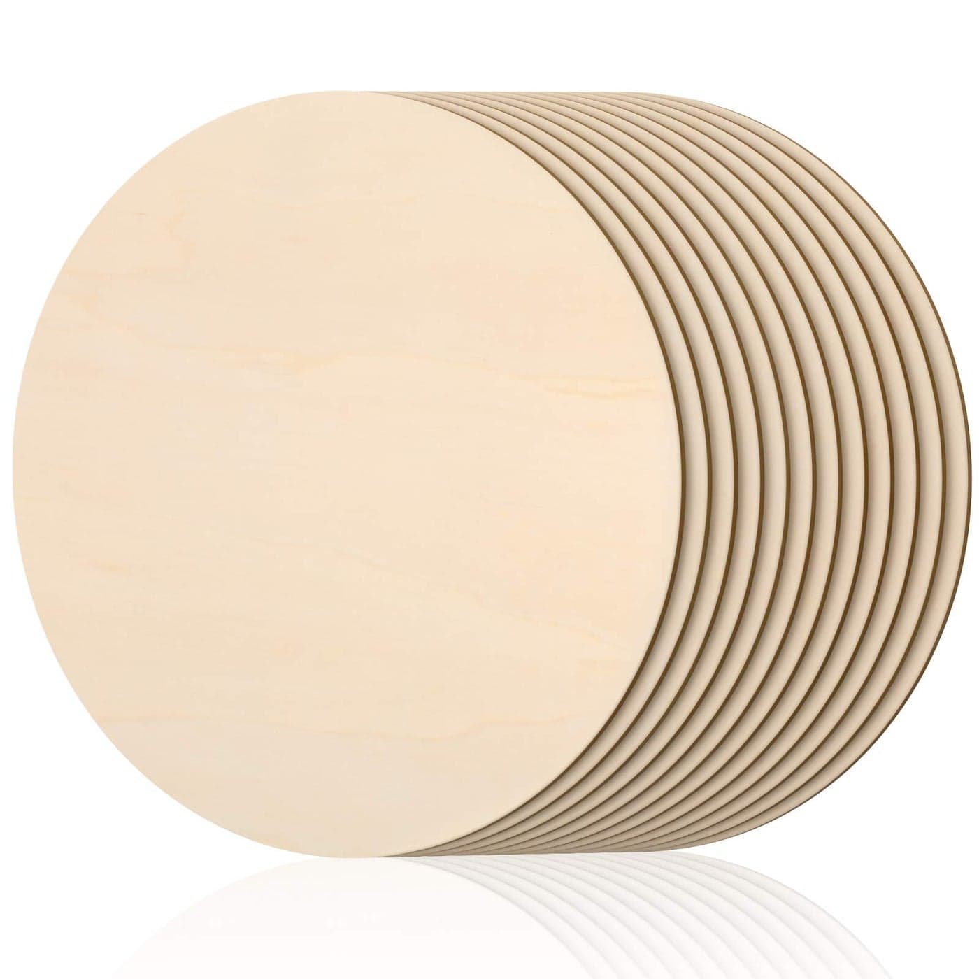 18 Inch Round Wood Circles Unfinished Wood Circles for Crafts Door Hanger Pyrography and Painting 5 Pieces