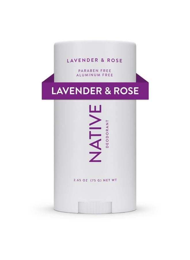 Deodorant Contains Naturally Derived Ingredients, 72 Hour Odor Control | Deodorant for Women and Men, Aluminum Free with Baking Soda, Coconut Oil and Shea Butter | Lavender & Rose