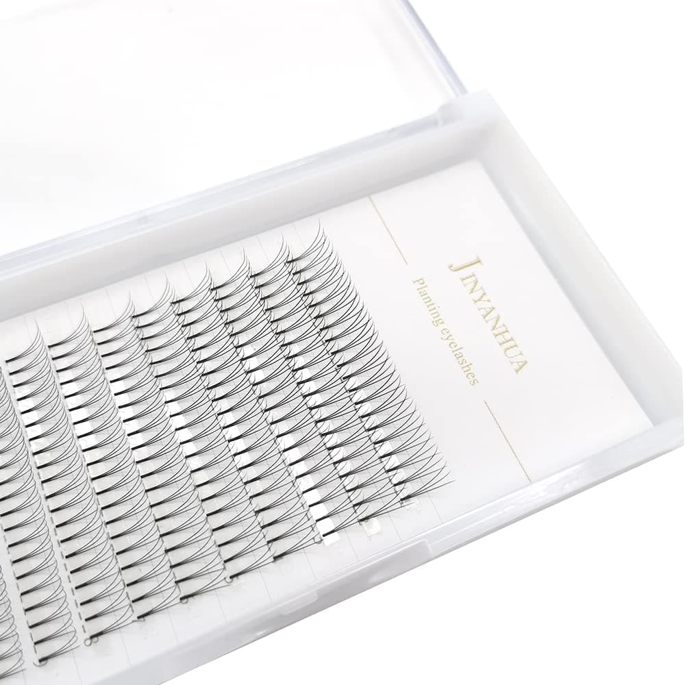 Soft Natural Premade Volume 2D Fans Eyelash Extension 0.10 Thickness 8-14mm Handmade Premade Cluster Volume Fans Faux Mink Lashes 3d (11mm, 3D-0.10-D)