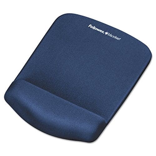 Fellowes PlushTouch Foam Mouse Pad Wrist Support with MICROBAN - Blue (9287301)