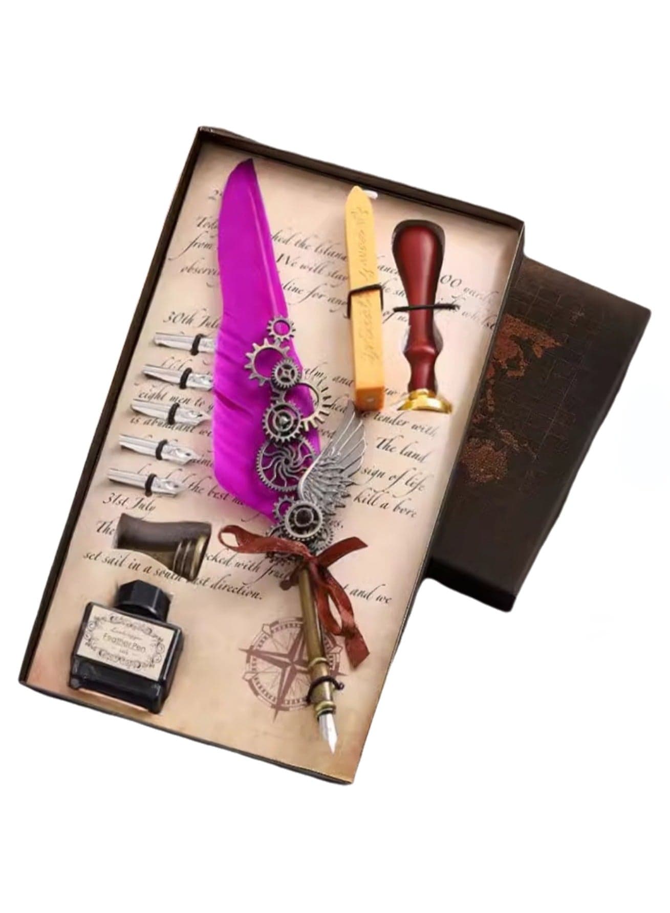 Creative And Practical, Niche High-end Gigh-value Feather Pen (Purple)