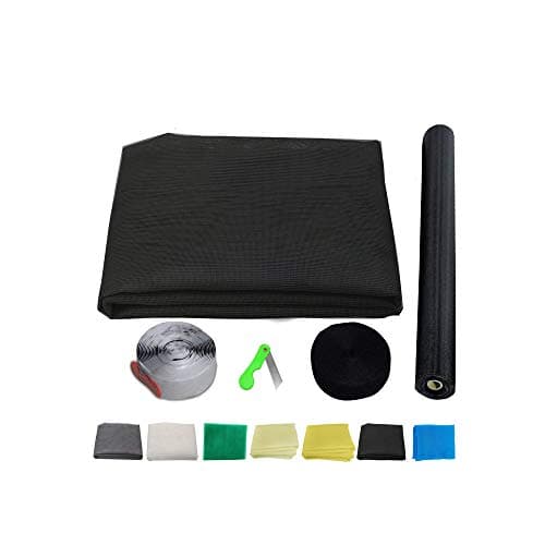 SAI PRASEEDA Mosquito Net for Window with Fiber Glass Mesh 5/5feet(150/150cm) 60/60Incheses 1 Year Guarantee Without Stitched (Black Color) 200GSM