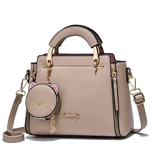 Xiaoyu Fashion Purses and Handbags for Women Ladies Crossbody Bags Top Handle Satchel Shoulder Bags Small Totes (Khaki)