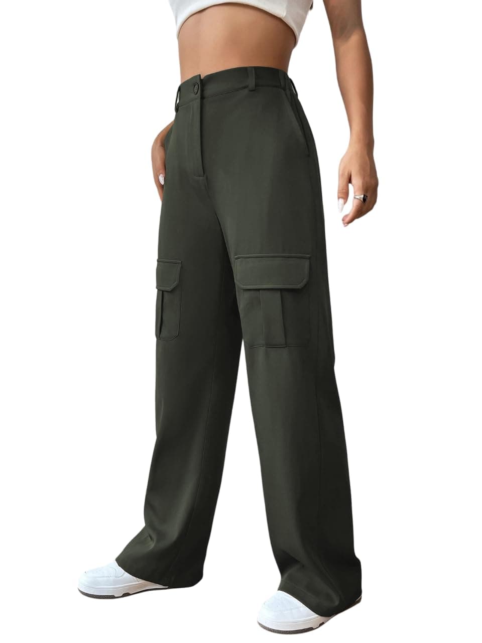 Leriya Fashion Women High Rise Cargo Pant