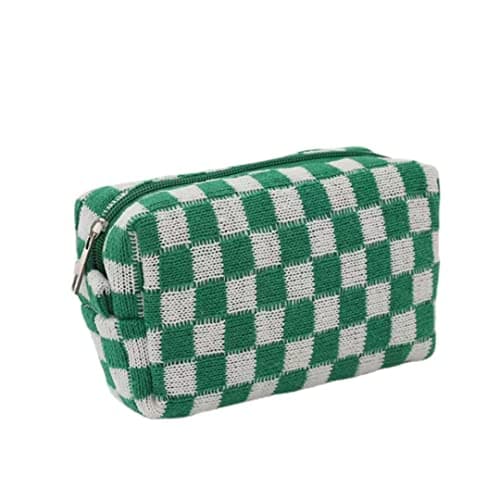 XPONNI Small Cosmetic Bag Cute Makeup Bag Y2k Accessories Aesthetic Make Up Bag Y2k Purse Cosmetic Bag for Purse (Green)