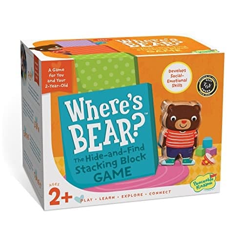 Peaceable Kingdom Wheres Bear The Hide and Find Stacking Block Game for 2 Year Olds