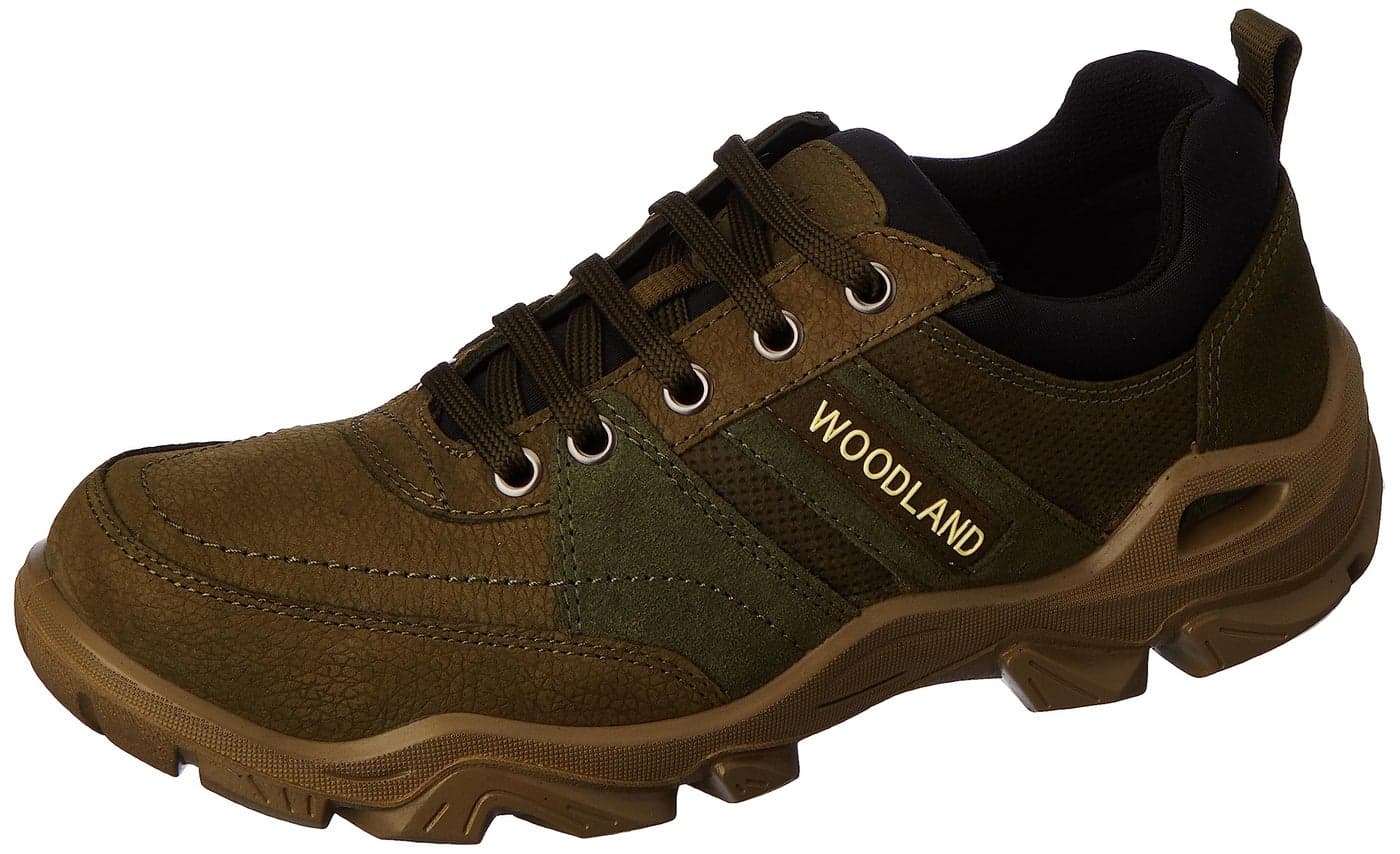 Woodland Men's Olive Green Leather Casual Shoe-6 UK (40 EU) (OGC 4261122)