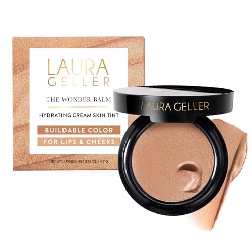LAURA GELLER NEW YORK The Wonder Balm Cream Blush Honey Haze Hydrating MultiUse Cheek Lip Color Squalane Sunflower Oil Lightweight Buildable Sheer Glow For Mature Dry Skin Vegan