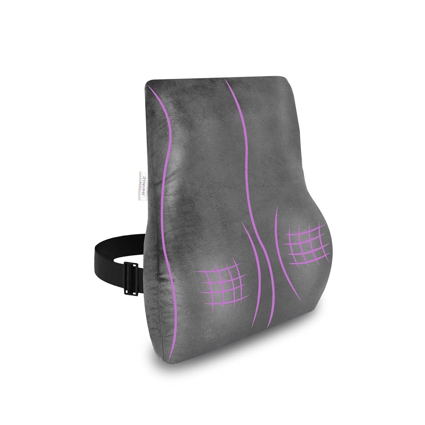 RINIPO Back Support for Office Chair Memory Foam car seat Back SupportSitting Pillow for BackOrthopaedic Lumbar SupportBack Rest for Back Pain Relief Grey