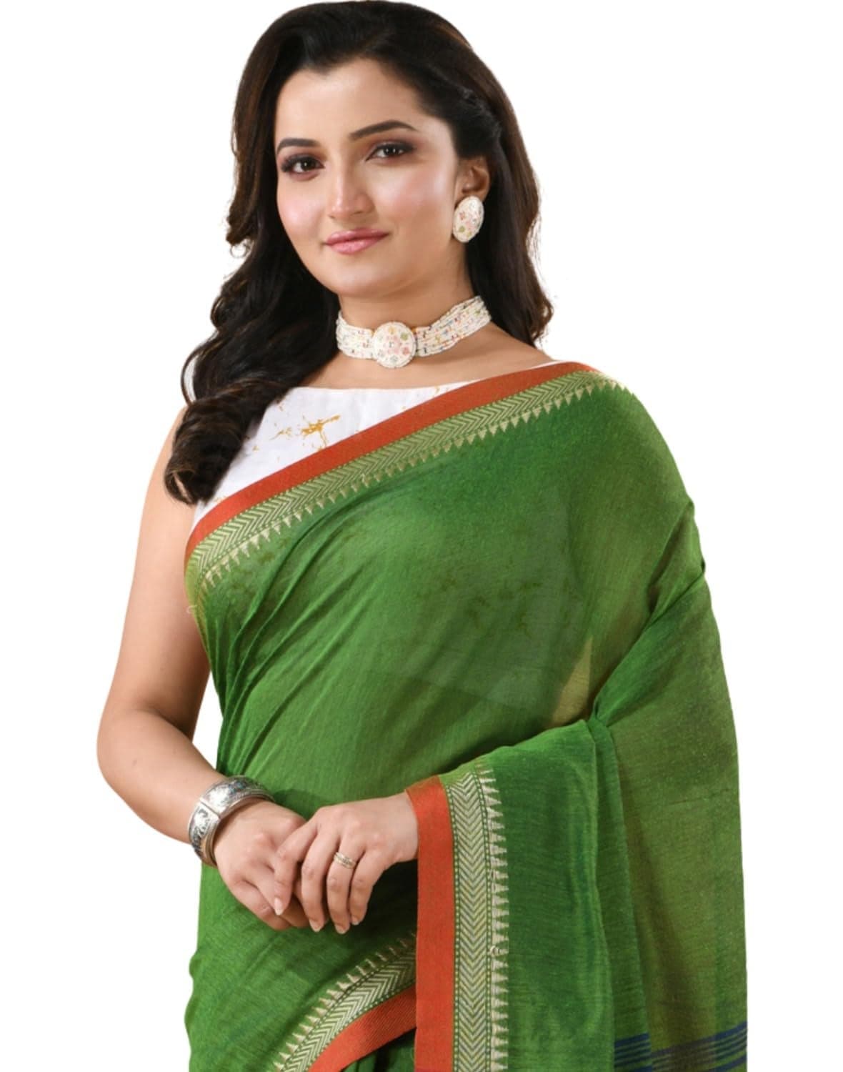 dB DESH BIDESH Women's cotton saree for woman handloom cotton saree party,wear sarees for women daily,wear latest georgette farewell fancy linen soft tissue chiffon summer cotton saree for woman