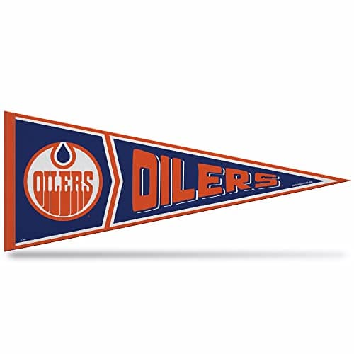 Rico Industries NHL Hockey Edmonton Oilers Retro 12" x 30" Felt Wall Décor Pennant - Great for Home/Bed Room/Man Cave Décor