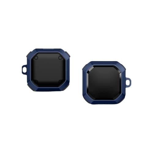 T Teclusive Luxury Defense Armor Protective Case Cover Compatible for Galaxy Buds Pro/Galaxy Buds Live with Hook Buckle | Unbreakable Defender Case (Blue)