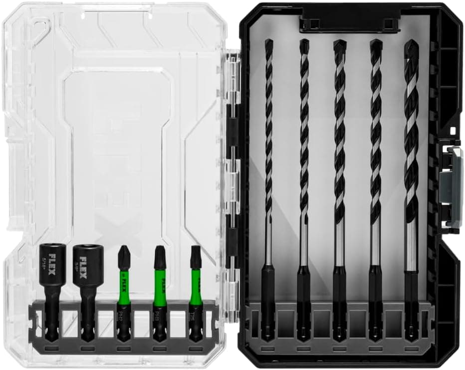 FLEX STACK PACK 10Piece Carbide Tipped MultiConstruction Drill and Drive Bit Set FAM1060110