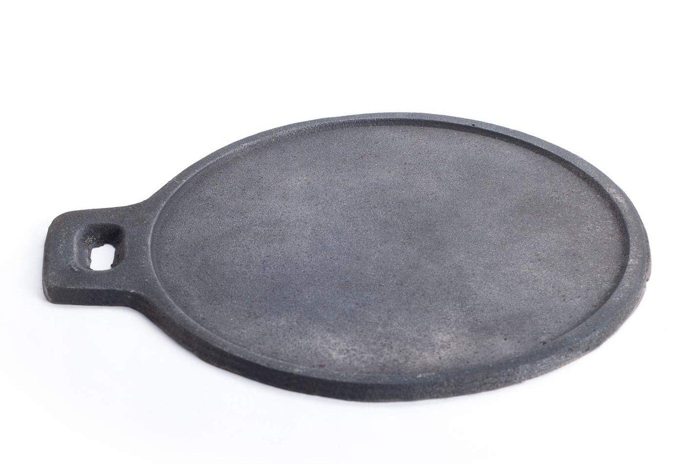 Zishta Traditional Handcrafted Cast Iron Dosa Roti Tawa Pan Medium Pre Seasoned Cast Iron kallu Pan Handmade Cast Iron Roti Tawa Dosa Kallu Cookware Medium Export Quality Black Dia 254cm 142 KG