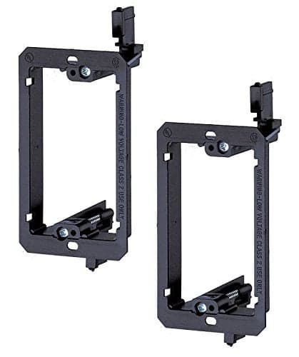 iMBAPrice LV1-2PK Single Gang (1-Gang) Low Voltage Mounting Bracket - Black (Pack of 2)