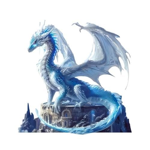2PC 512x512 Ice Dragon Vinyl Decal SelfAdhesive Waterproof Sticker for Cars Laptops Motorcycles Durable Scratch Cover and Door Decoration BZ82