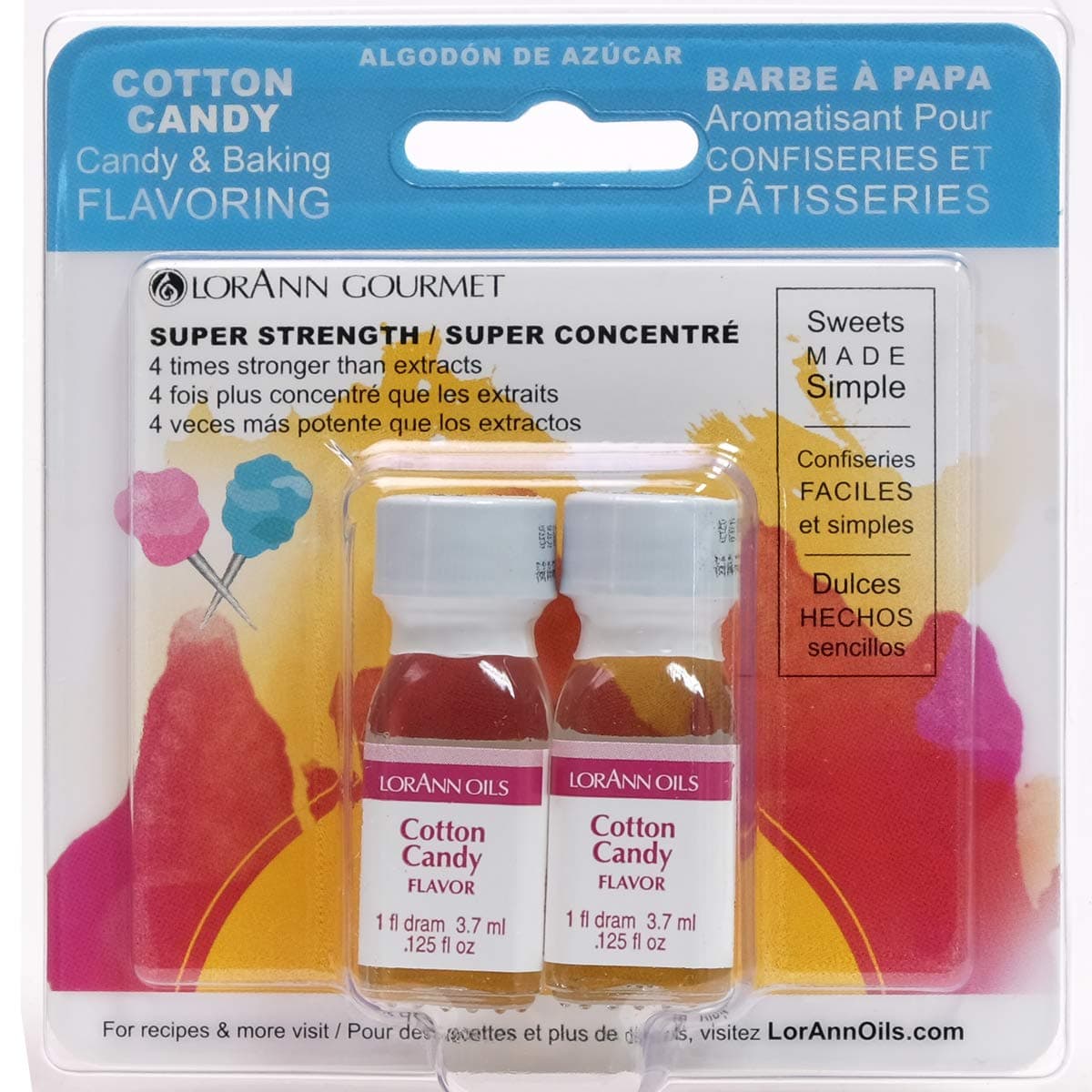 LorAnn Cotton Candy SS Flavor 1 dram bottle 0125 fl oz 37ml 1 teaspoon