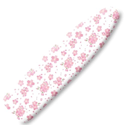 Extra Thick Ironing Board Cover and Pad, Cherry Blossoms 15x54 Ironing Board Cover, Resist Scorching and Staining,Elastic Edges,Pink Floral Leaves Spring Flower White