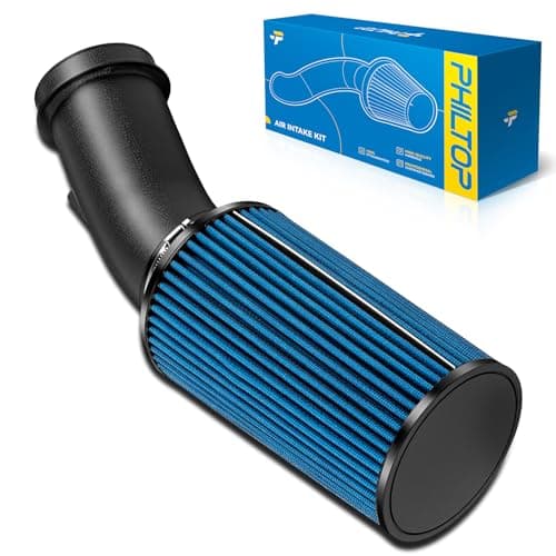 PHILTOP Cold Air Intake Kit System Compatible with Ford F250/F350 Super Duty 2011 2012 2013 2014 2015 2016 V8 6.2L/6.7L, High Performance, Blue