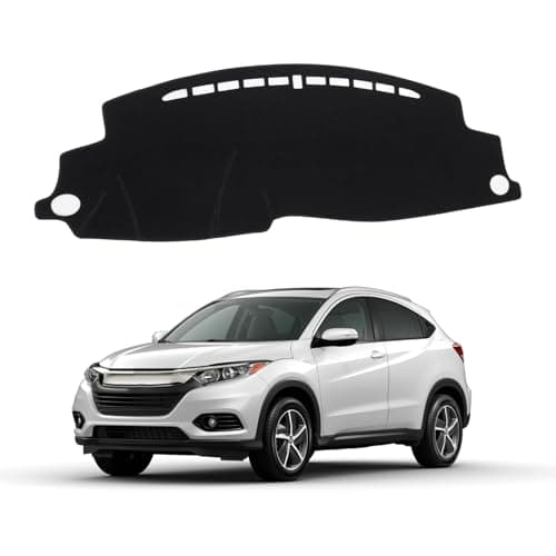 KUST Car Dash Cover for Honda HR-V HRV 2016-2022 Left Hand Driving Non-Slip Center Console Dash Cover Interior for Honda HR-V HRV Accessories Custom Fit Dash Mat Sunshade Windshield Glare Black