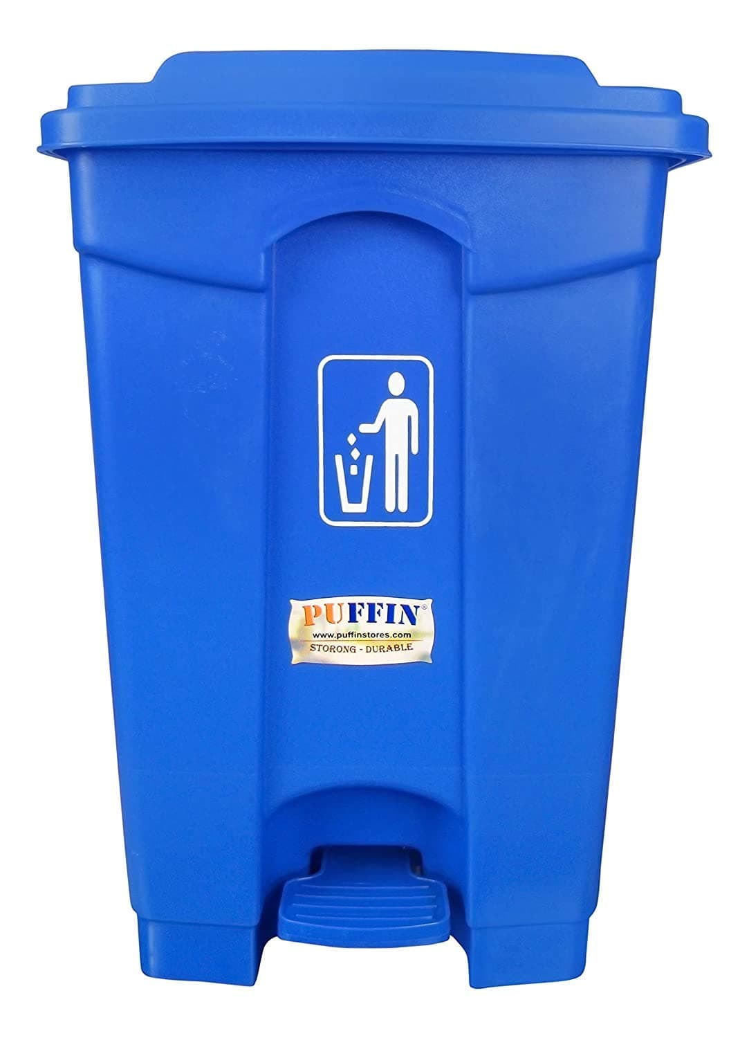 E-WARE Pedal Plastic Dustbin (60 L, Blue)