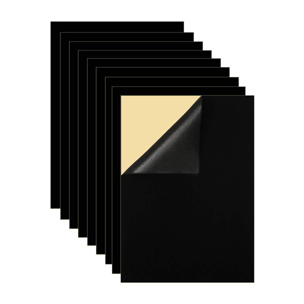 Mesheshe 10PCS Self Adhesive Felt DIY Self Adhesive Fabric for Art Crafts Peel and Stick Felt for Drawer and Jewelry Box Felt Liner A4 Size 83 x 118 Black