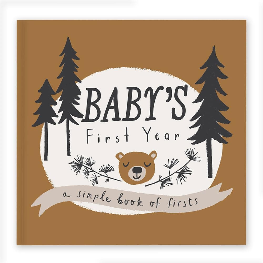 Lucy Darling Baby Memory Book, Themed Baby First Year Book, First 5 Years Journal & Photo Album for Baby Boy/Girl, Keepsake Books, Gender Neutral Memories & Milestone Book, Mom Gift - Little Camper