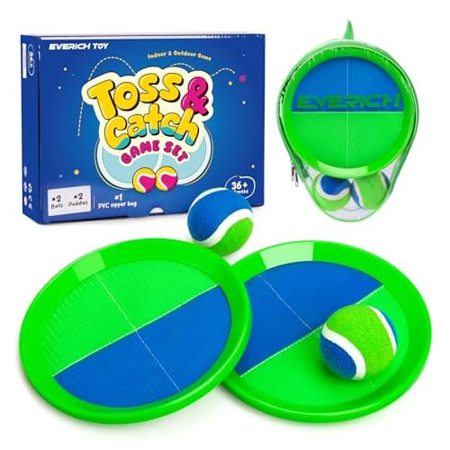 EVERICH TOY Upgraded Toss and Catch Ball Game Set Kids Toy for Indoor Outdoor Beach Pool Yard Game Classic Gift Easter Basket Sufferrs for Boys Girls 3 4 5 6 7 8 9 10 11 12 Years Old